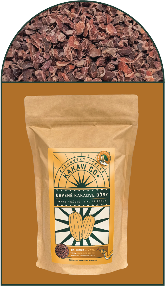 Drcené kakaové boby (Nibbs) Kolumbie Meta Hmotnost: 750g