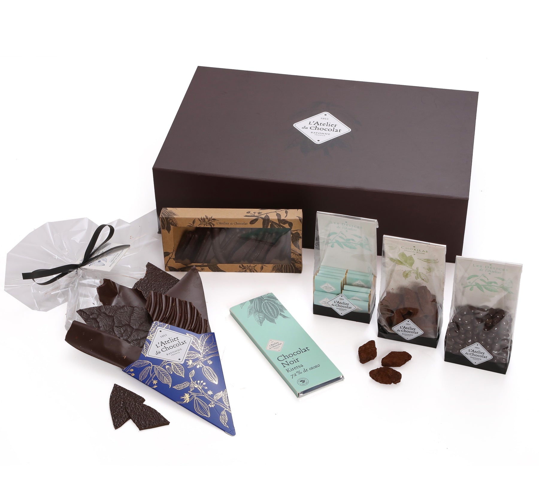 Cadeaubox met donkere chocolade