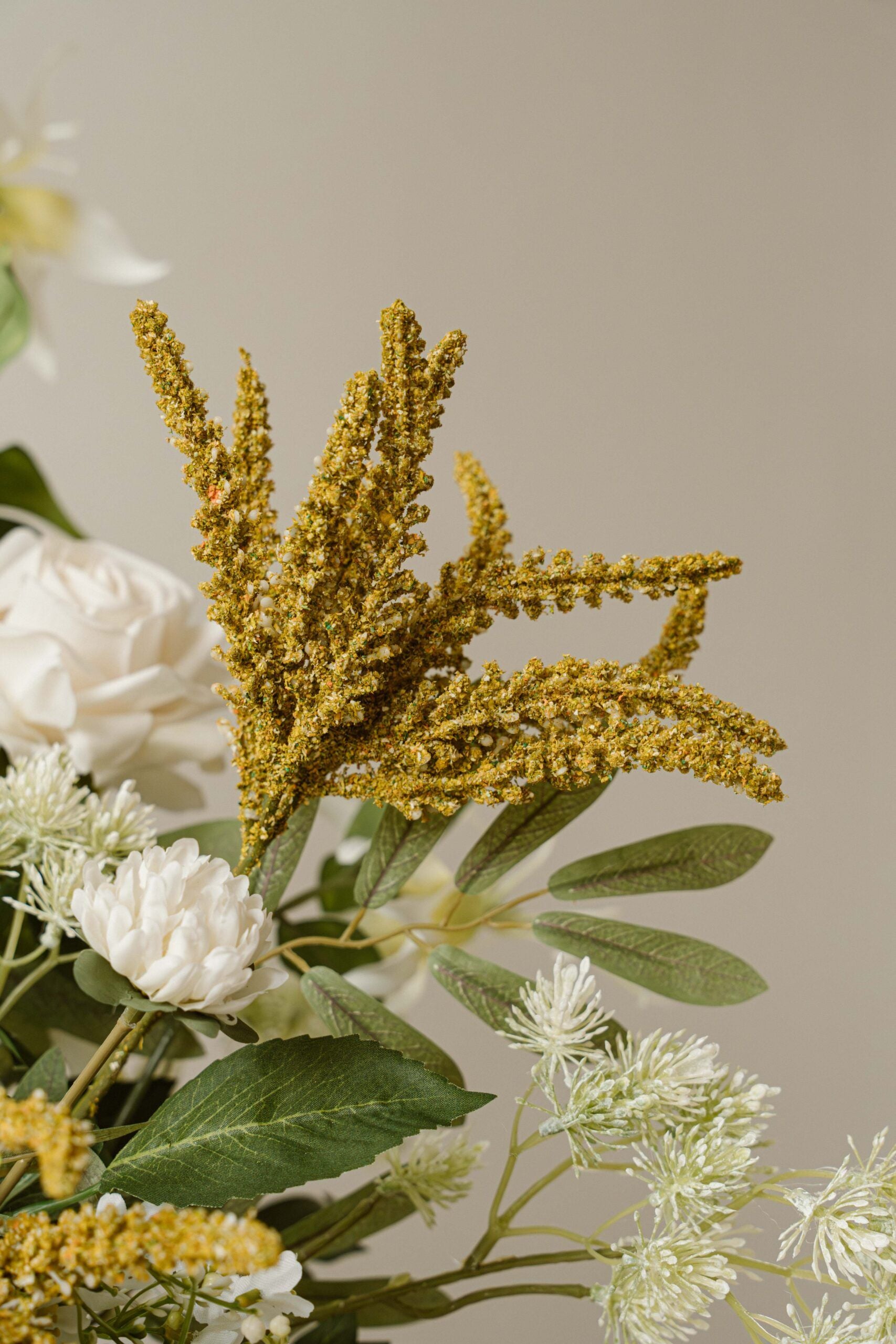 Silk Bouquet White-Yellow
