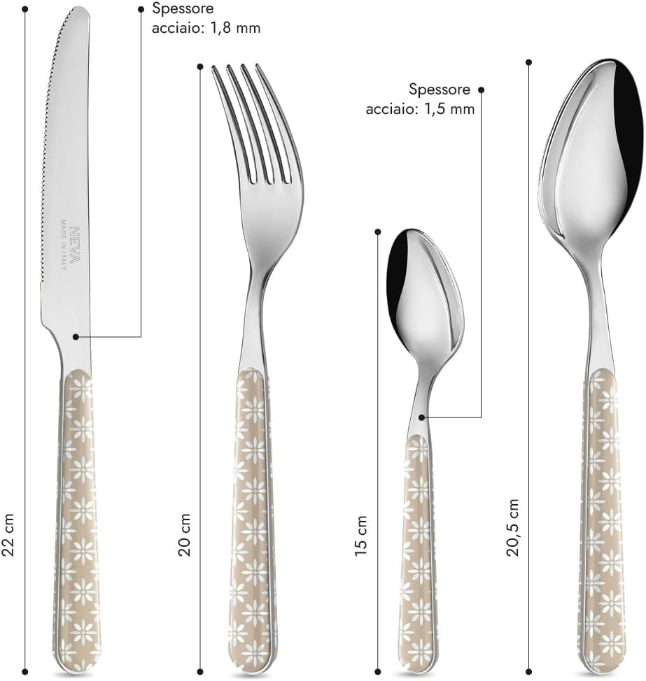 Set 24 pezzi - Margherite Tortora BD14043T