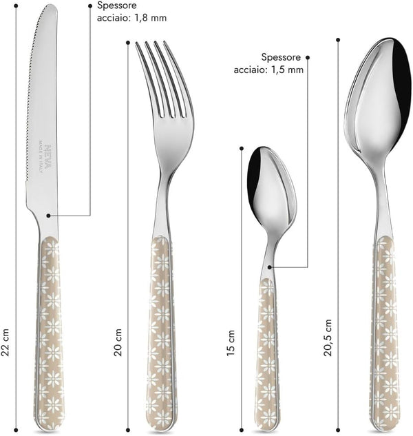 Set 24 pezzi - Margherite Tortora BD14043T