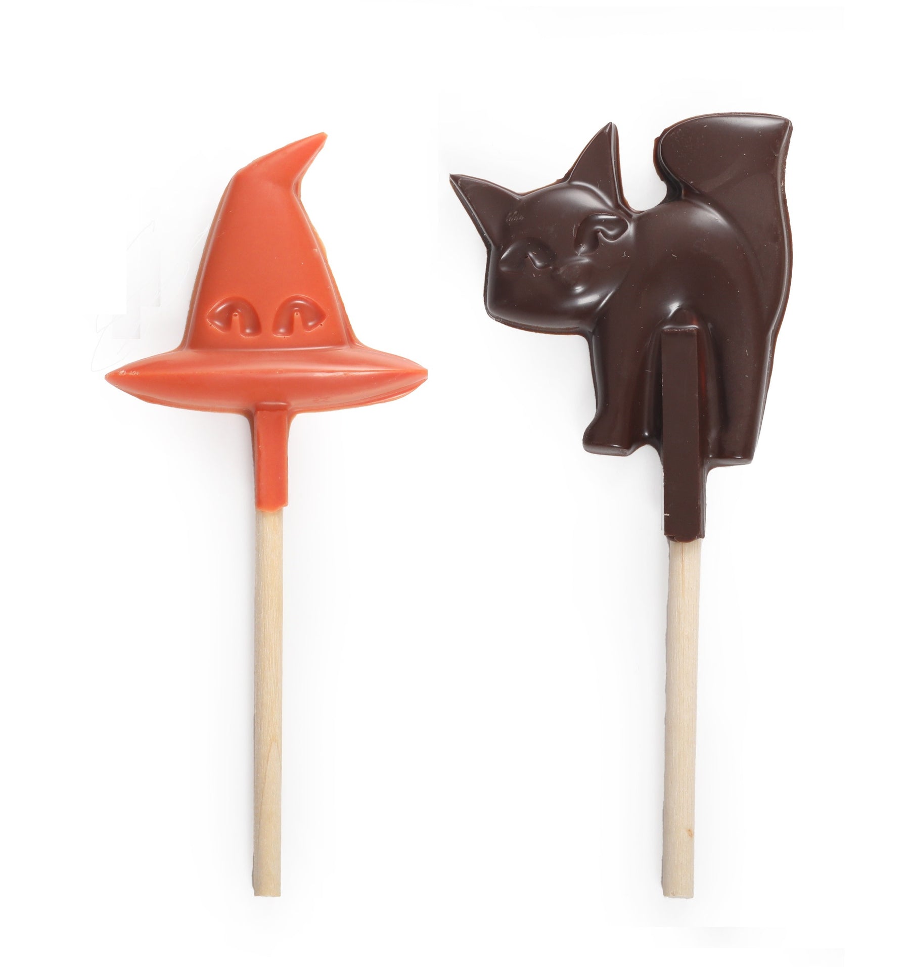 Halloweenové čokoládové lízátka
