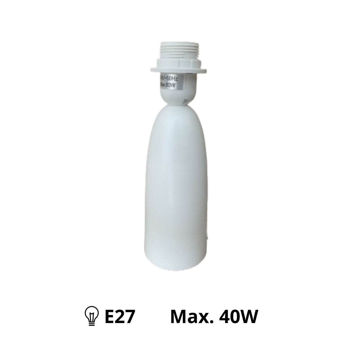 Base de lámpara de madera Comico blanca – Elegante y atemporal (18 cm E14/24 cm E27)