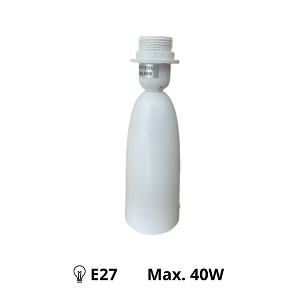 Base de lámpara de madera Comico blanca – Elegante y atemporal (18 cm E14/24 cm E27)