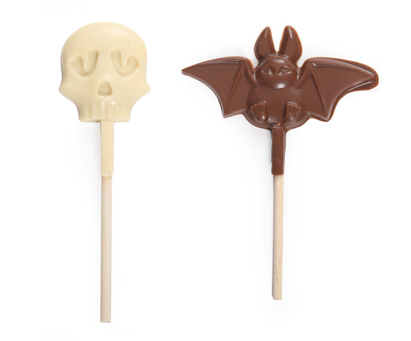 Halloweenové čokoládové lízátka