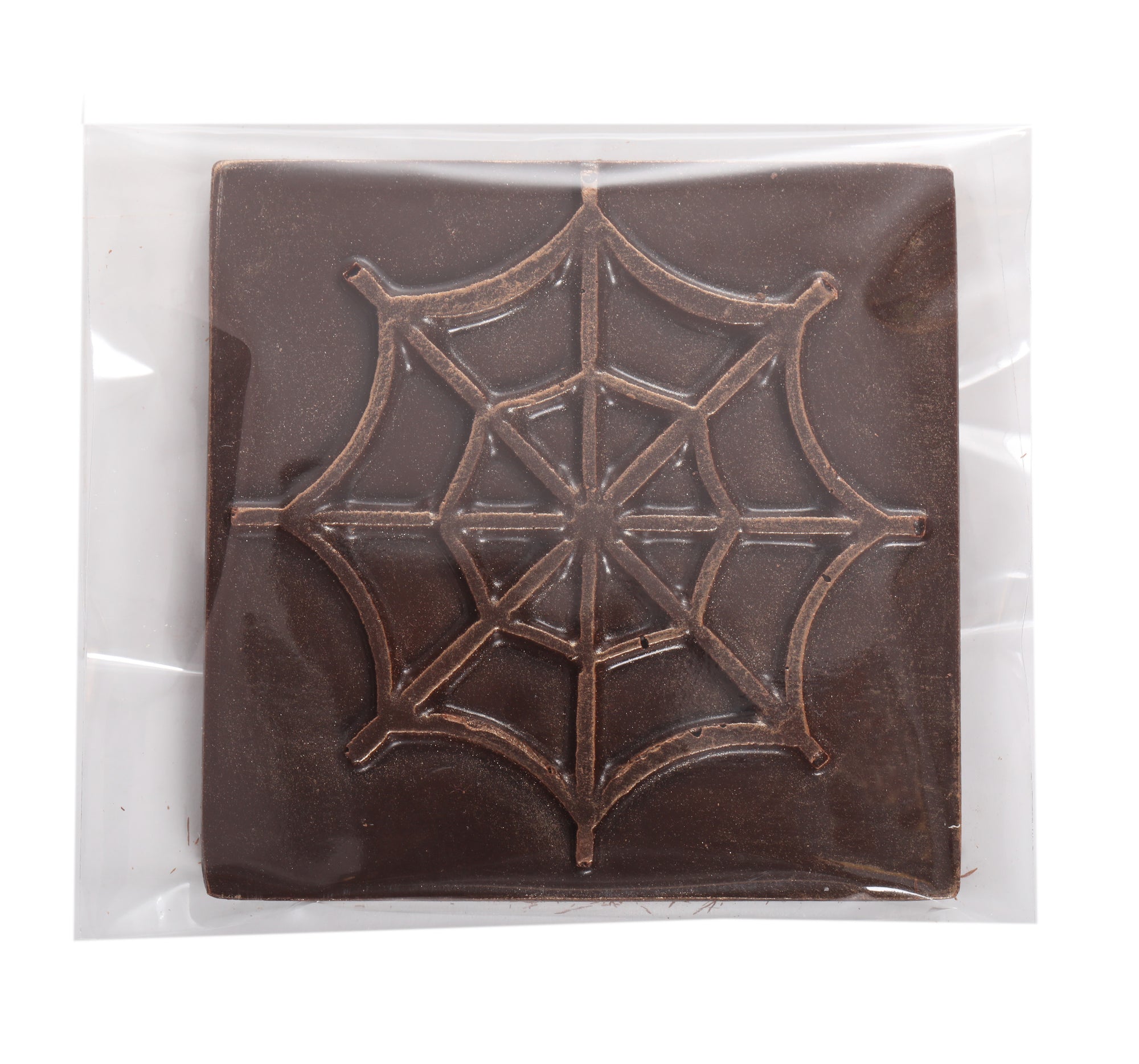 Mini chocolate square Halloween spider web · Halloween chocolates