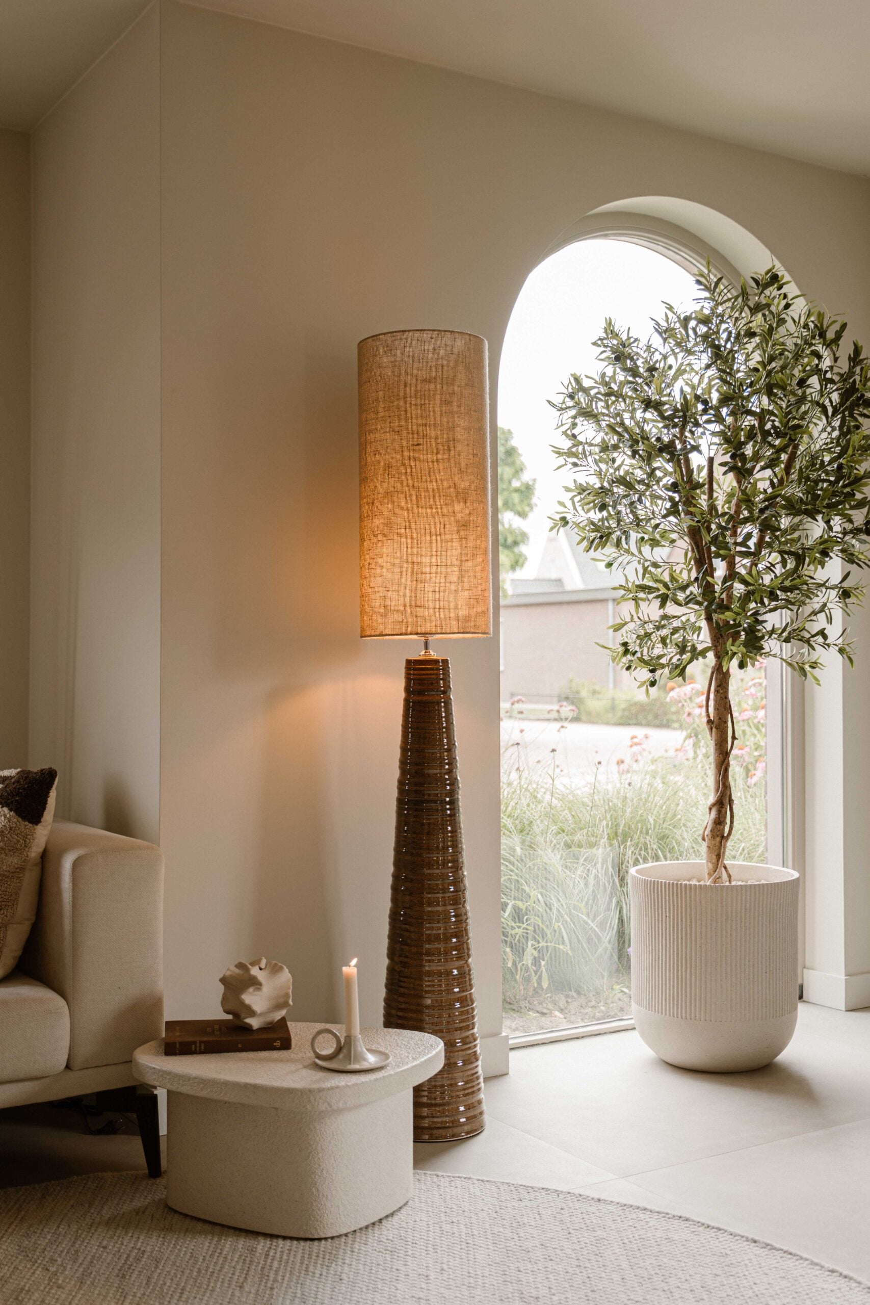 Indore Home - Sorrento - Floor Lamp - Brown