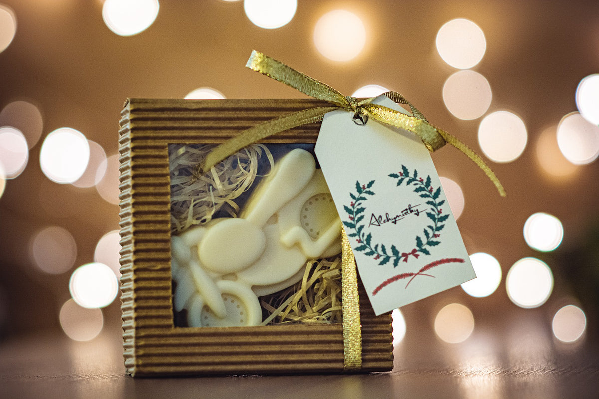 Christmas packaging - lanolin soap - various shapes