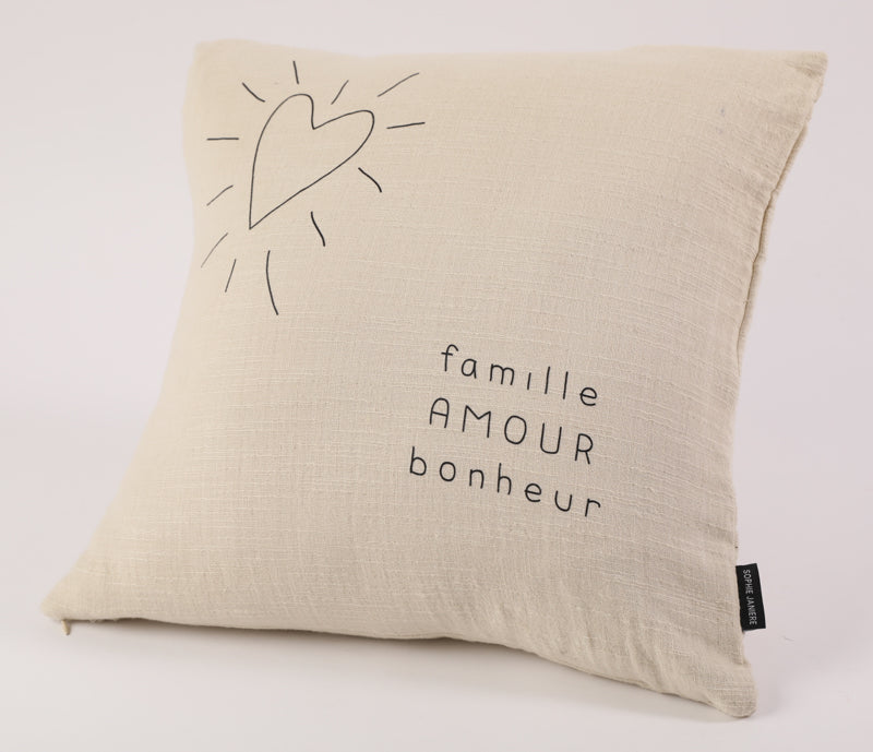 Square cushion family love happiness