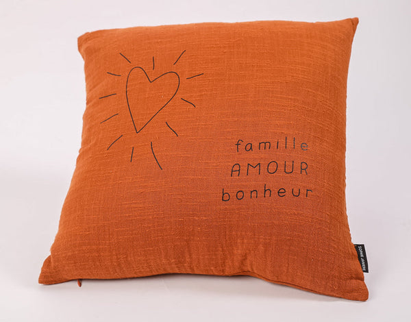 Square cushion family love happiness