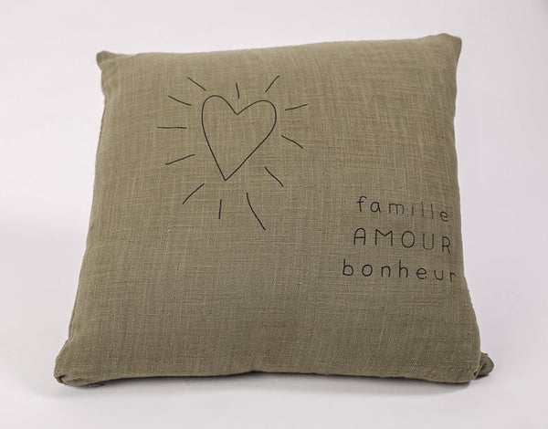 Square cushion family love happiness