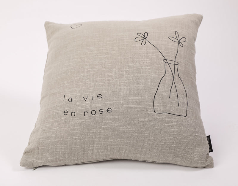 Square cushion life in pink