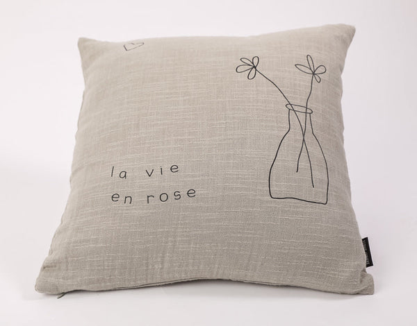 Square cushion life in pink