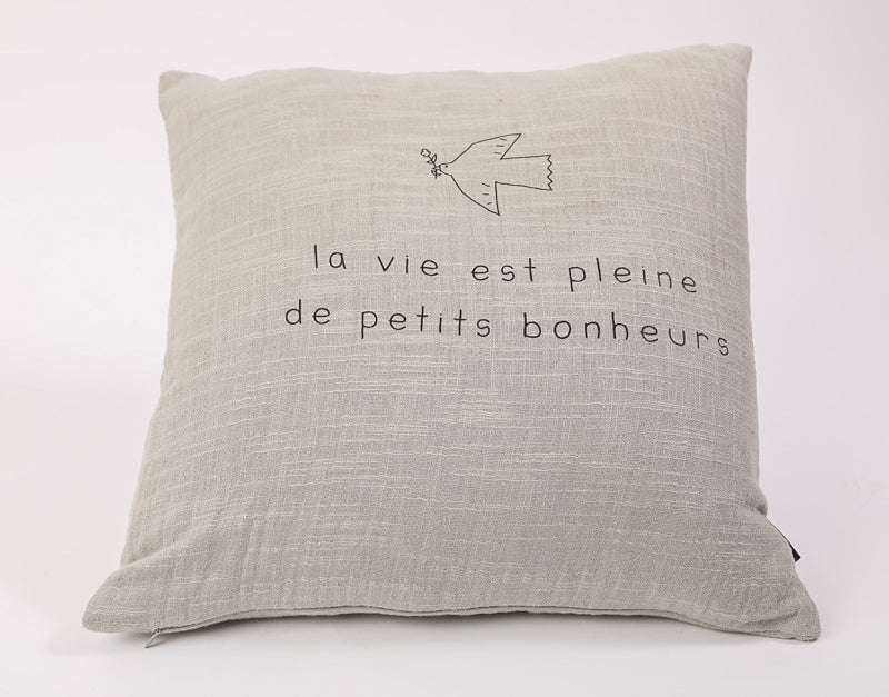 Square cushion life is full of little joys