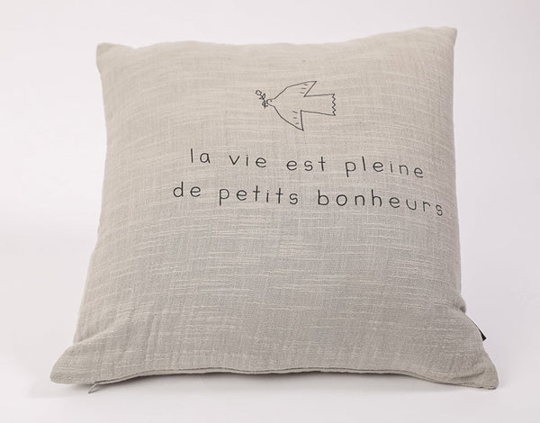 Square cushion life is full of little joys