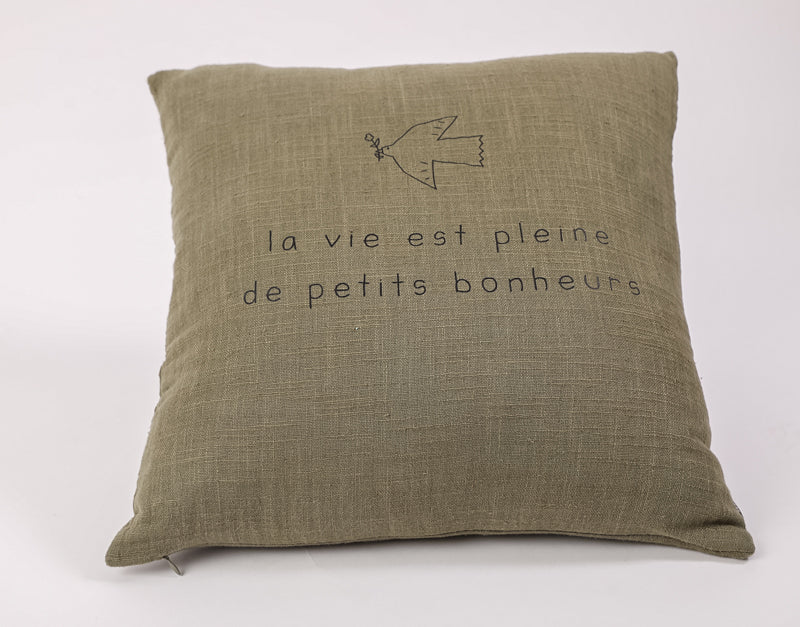 Square cushion life is full of little joys