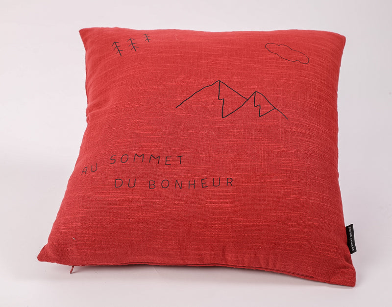 Square cushion at the peak of happiness