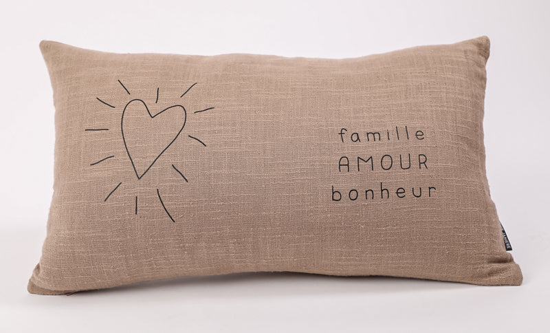 Rectangular cushion family love happiness