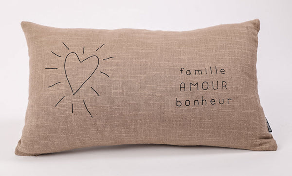 Rectangular cushion family love happiness