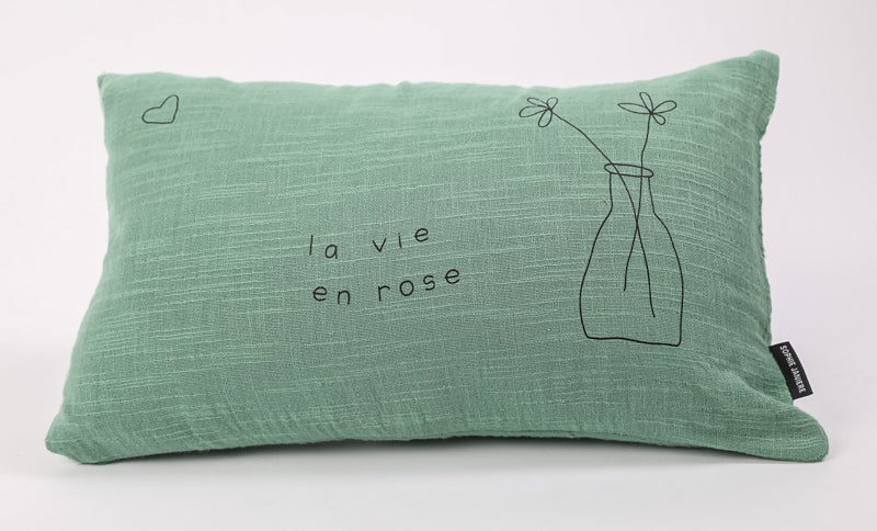 Rectangular Cushion Life in Pink