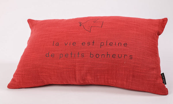 Rectangular cushion life is full of little joys