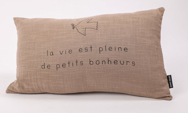 Rectangular cushion life is full of little joys