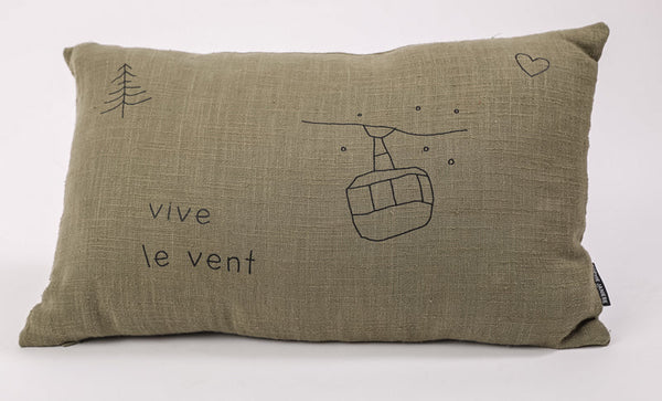 Rectangular cushion live the wind