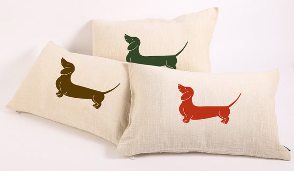 Coussin rectangle teckel