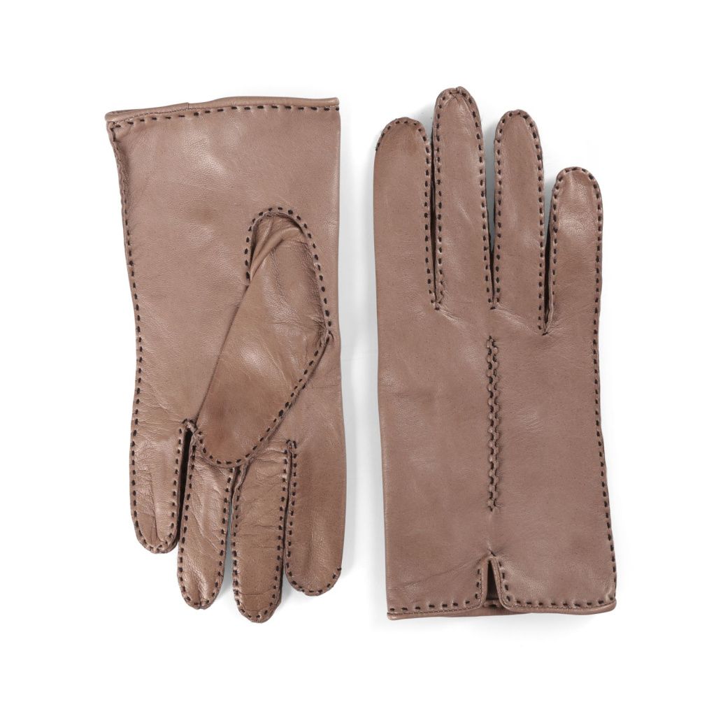 Colorful Hand-Stitched Unlined Gloves for Ladies