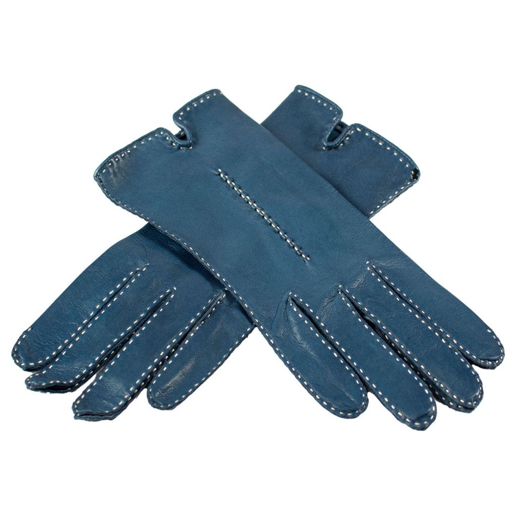 Colorful Hand-Stitched Unlined Gloves for Ladies