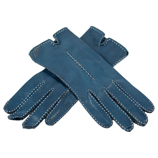 Colorful Hand-Stitched Unlined Gloves for Ladies