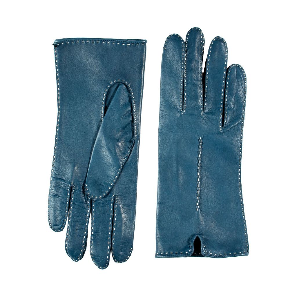 Colorful Hand-Stitched Unlined Gloves for Ladies