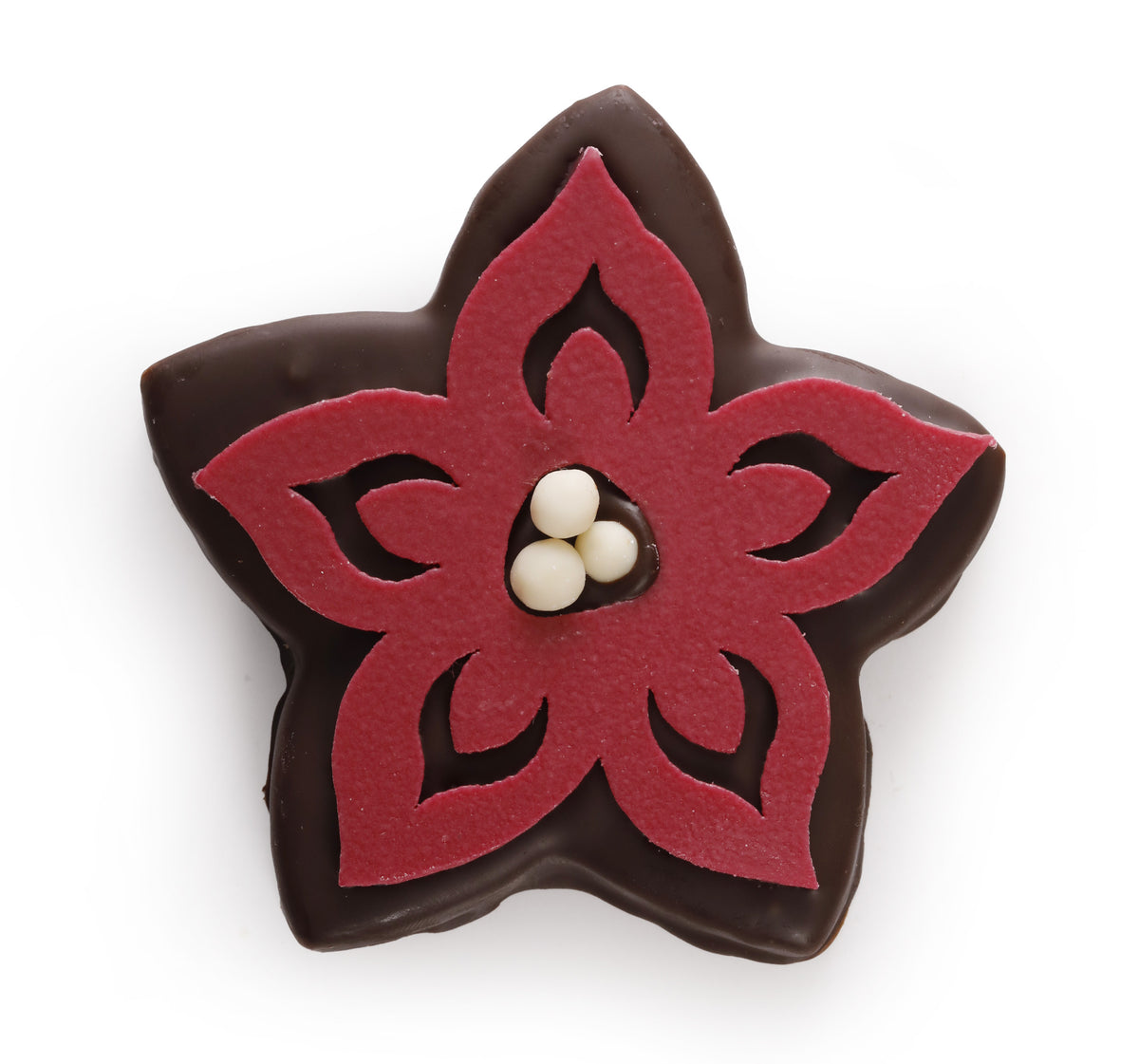 Poinsettia Praline Zwarte Sesam Kerst