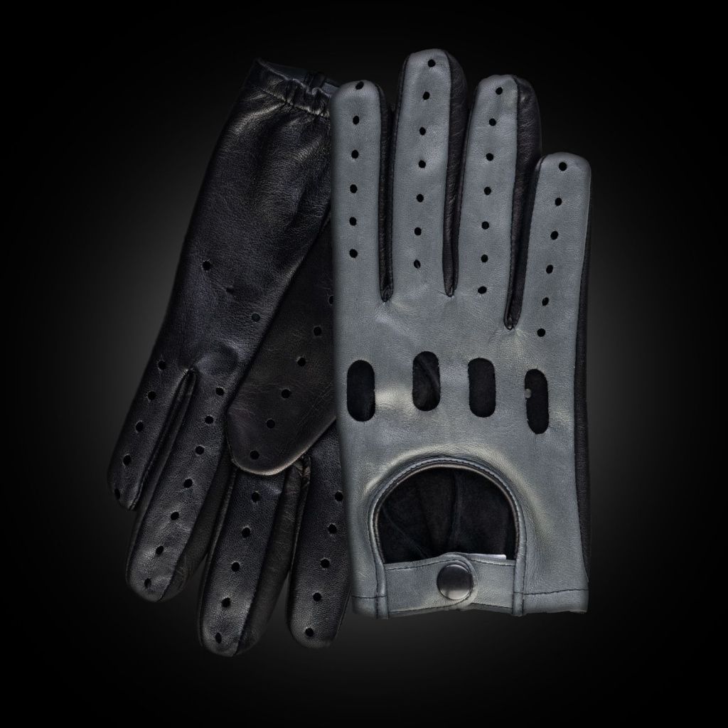 Modern Men's Leather Driving Gloves with Wrist Elastic