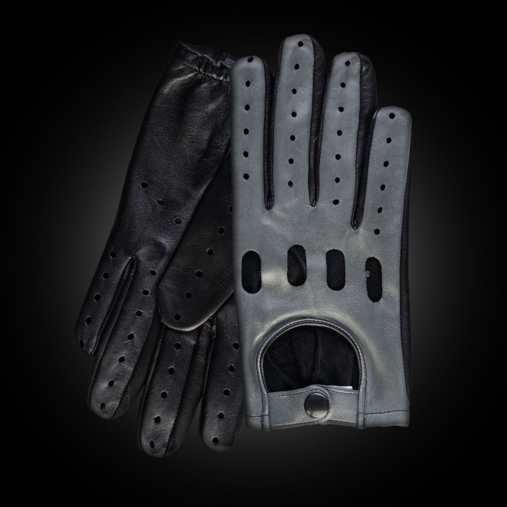 Modern Men's Leather Driving Gloves with Wrist Elastic