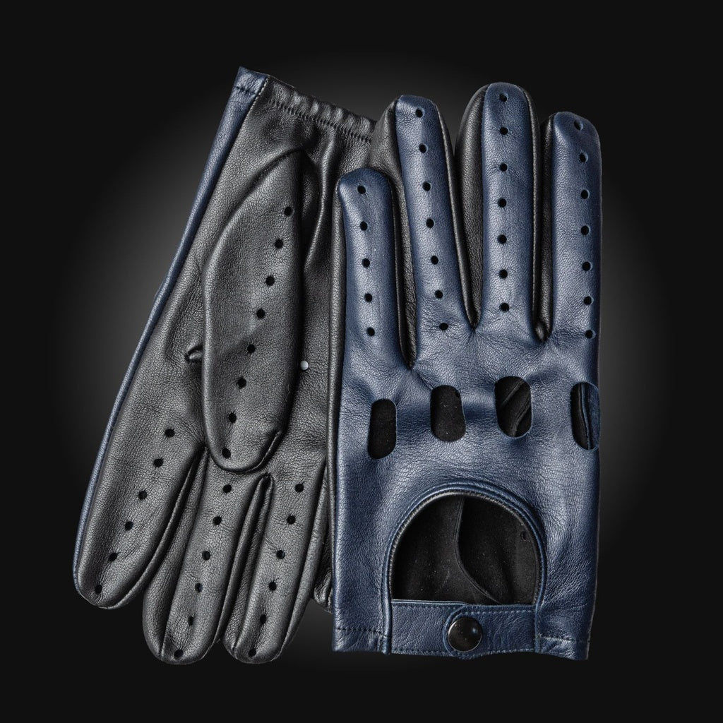 Modern Men's Leather Driving Gloves with Wrist Elastic