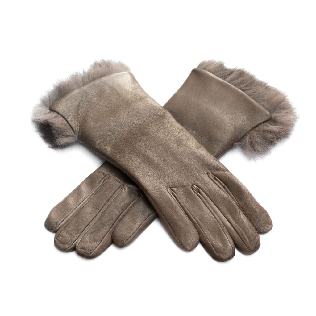 Luxury Women's Gloves with Cashmere and Rabbit Fur