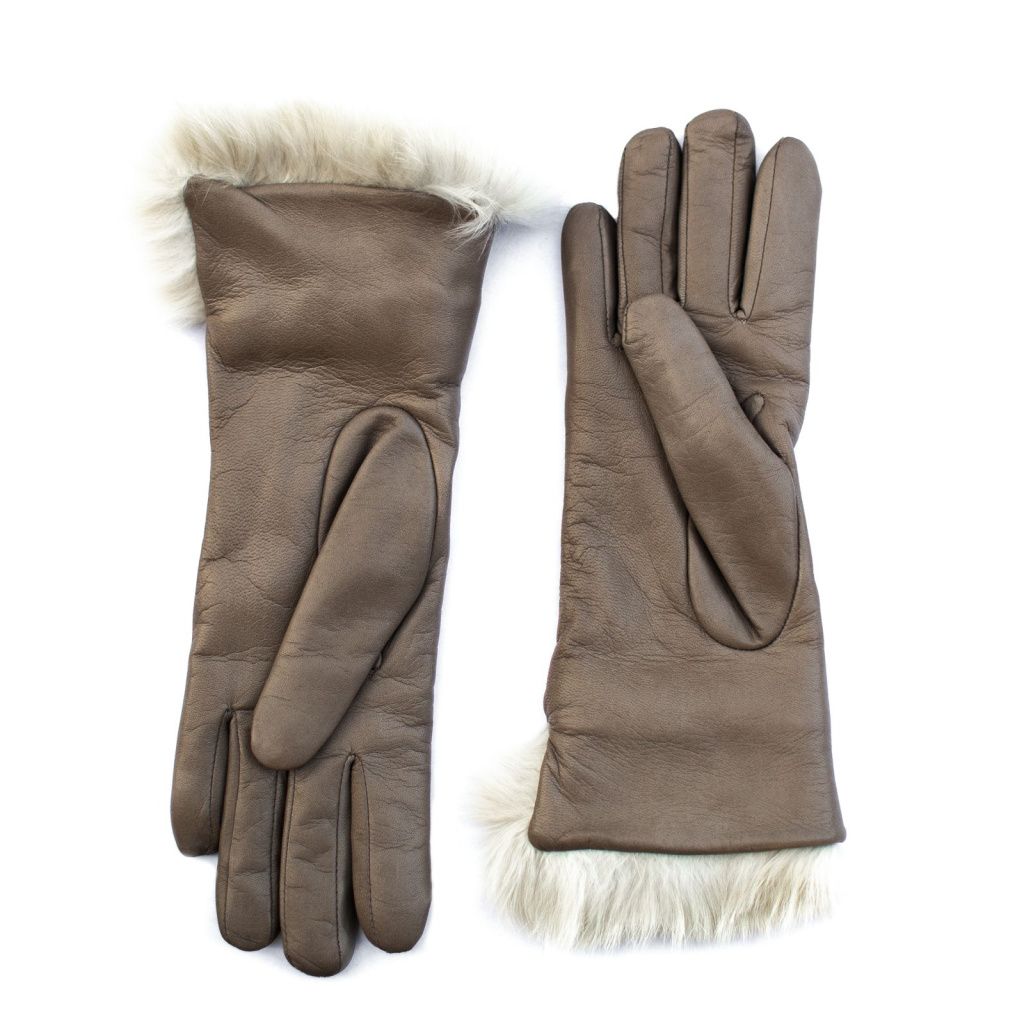 Luxury Women's Gloves with Cashmere and Rabbit Fur