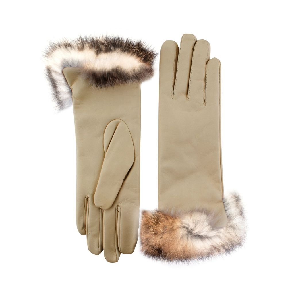 Luxury Women's Gloves with Cashmere and Rabbit Fur