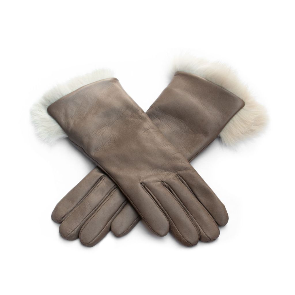 Luxury Women's Gloves with Cashmere and Rabbit Fur