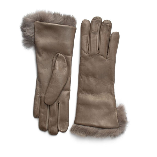 Luxury Women's Gloves with Cashmere and Rabbit Fur