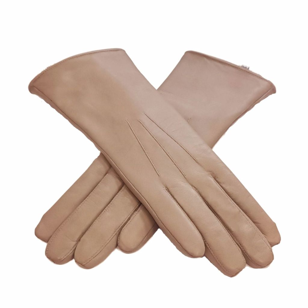 Luxury Longer Leather Gloves with Rabbit Lining