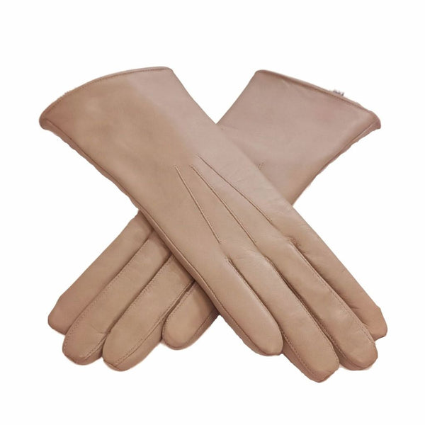 Luxury Longer Leather Gloves with Rabbit Lining
