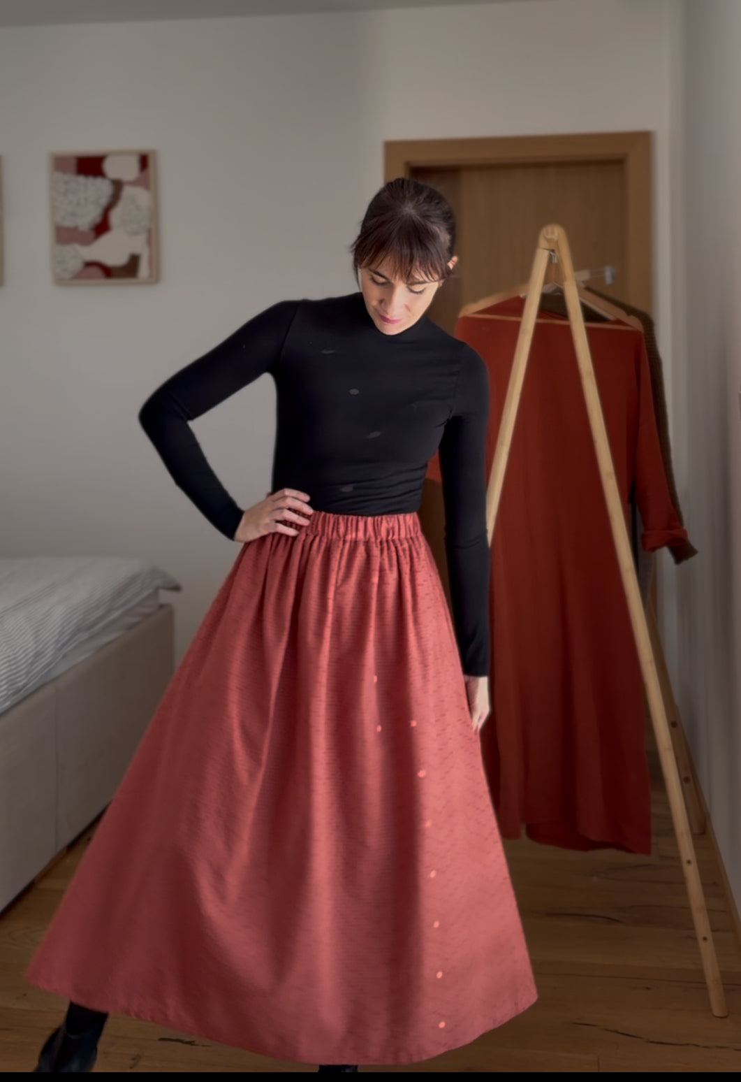 Ambika Skirt Brick Size: S