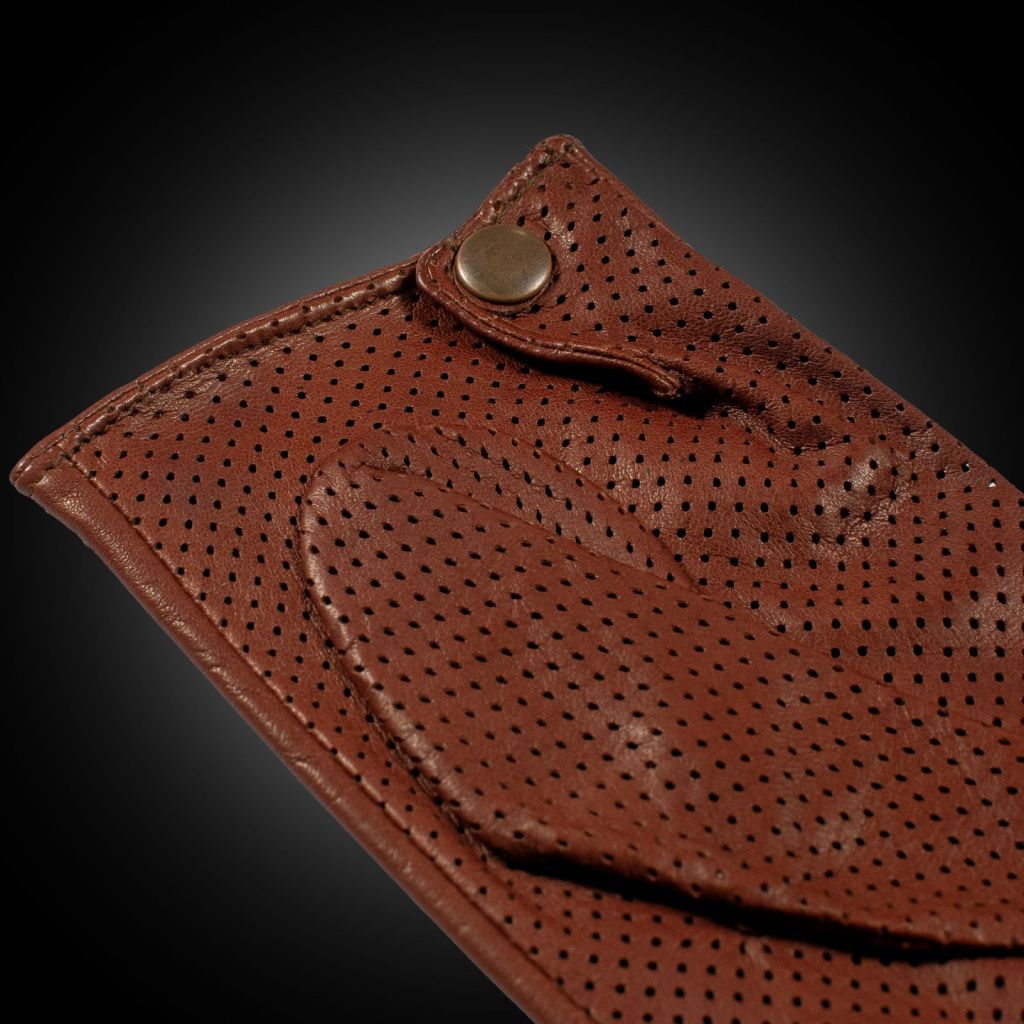 Men's Sports Leather Gloves with Perforation in the Palm