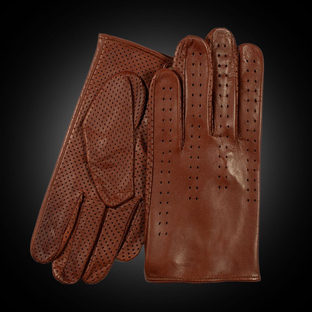 Men's Sports Leather Gloves with Perforation in the Palm