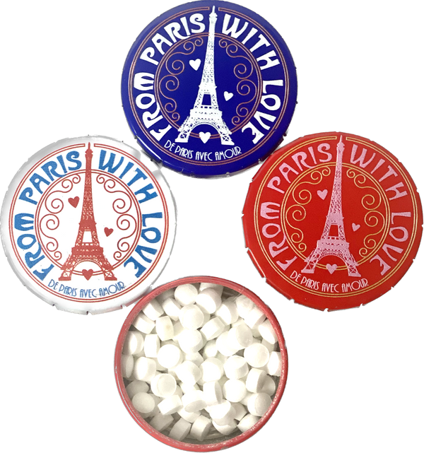 Lot de 3 boites pocket from Paris : bleu blanc rouge