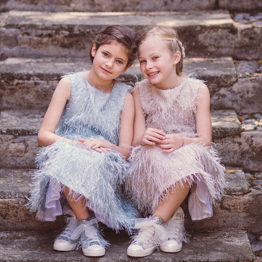 SHINY AQUA MARINE DRESS