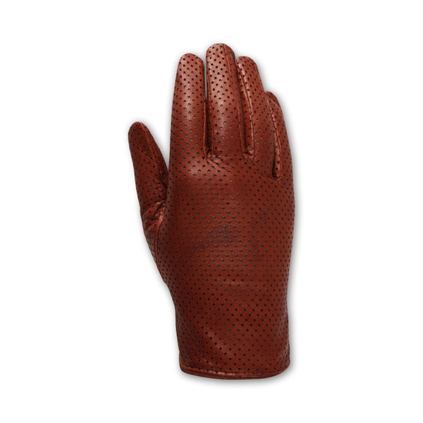 Short Perforated Gloves with a Small Slit for Ladies