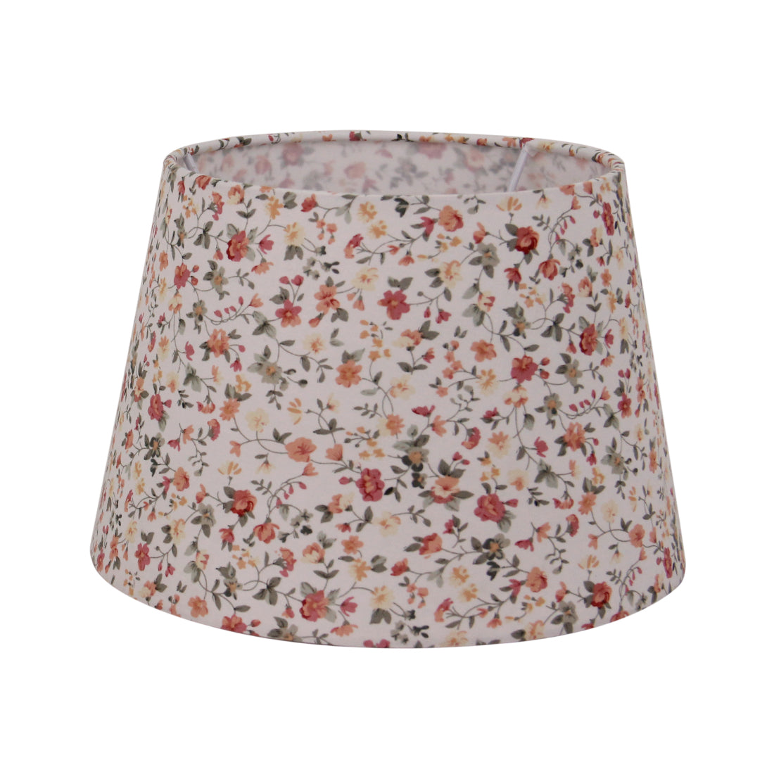 Pantalla de lámpara de tambor floral variada - Crema - 20, 25 o 30 cm - Diseño romántico